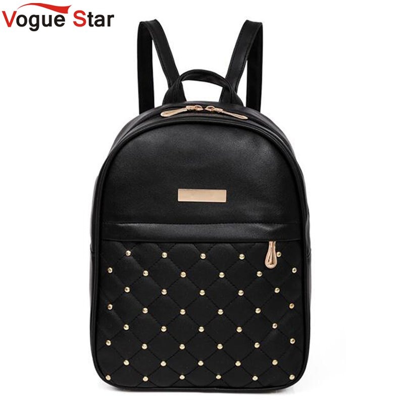 Casual Travel Bead Backpack for Teenage Girls PU Leather SchoolBag Backpack Mochila feminina Backpacks Shoulder Bags LB567