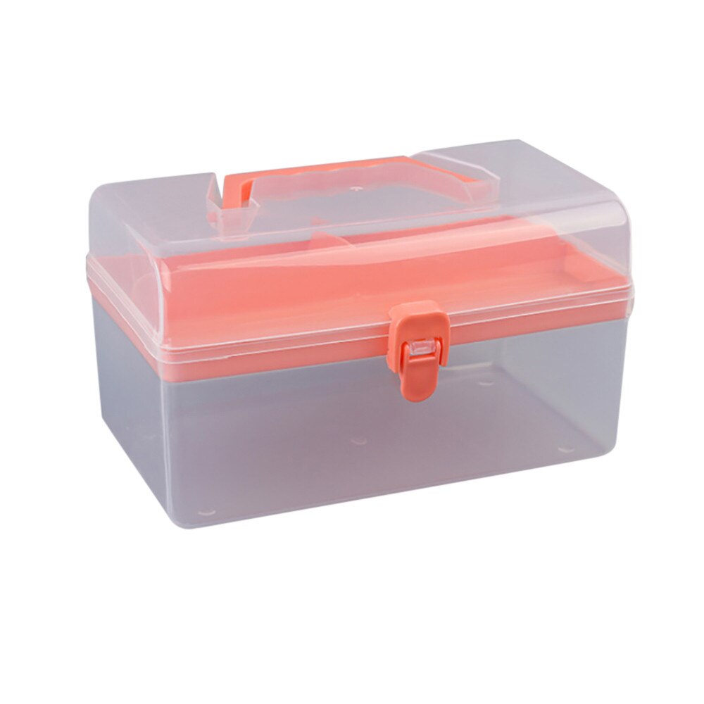 Clear Plastic Multipurpose Portable Handled Organizer Storage Box Home Organization Supplies