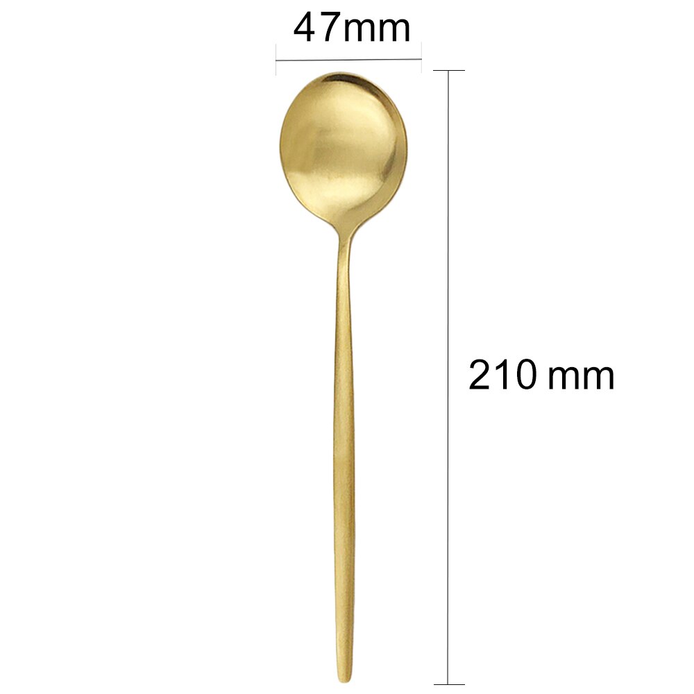 4 kpl/setti musta mattapintainen ruokalusikka aterimet 304 ruostumattomasta teräksestä valmistettua ruokailuvälinettä lusikka aterimet 7 väristä ruokailuvälinettä keittiön aterimet