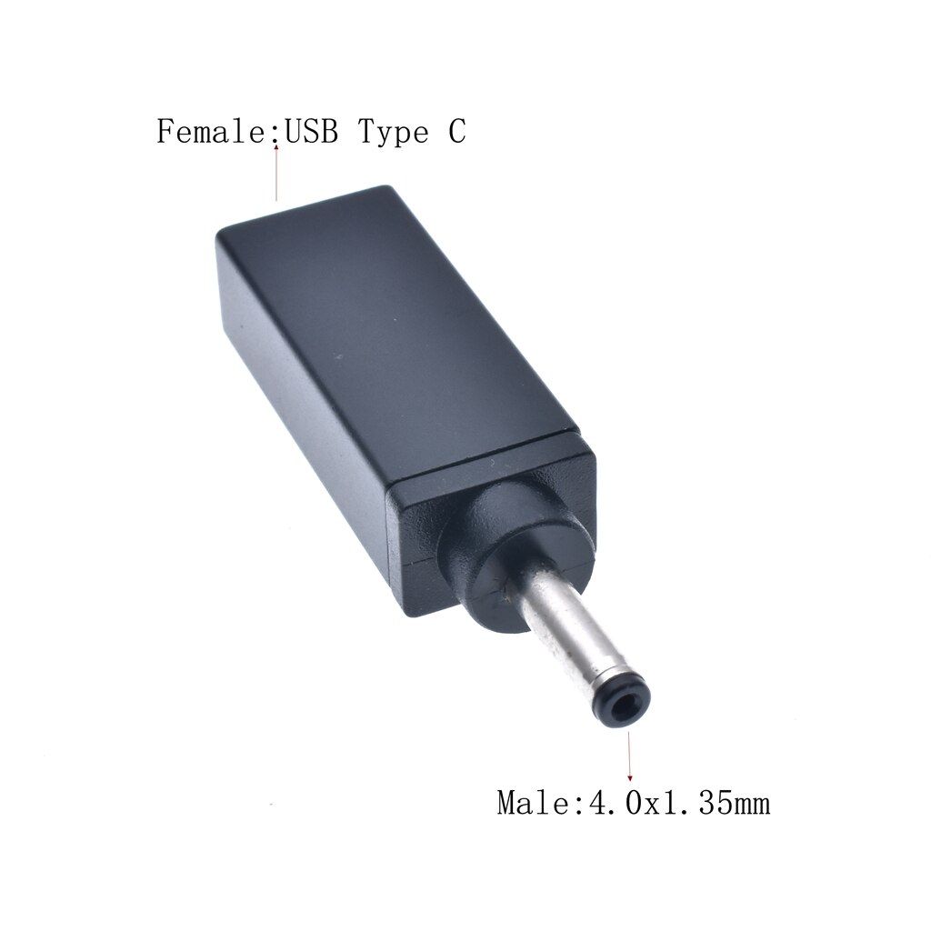 Usb 3.1 usb-c type-c bus  to 5.5 x 2.5mm 7.4 x 5.0mm 4.5 x 3.0mm dc strømforsyning stik konverter bus med pd simulation trigger: 4.0-1.35