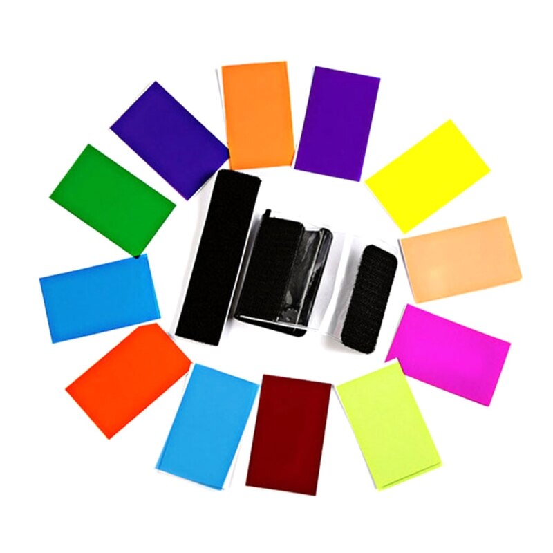 12 Pcs Flash Kleur Card Diffuser Soft Box Verlichting Gel Filter Voor Camera