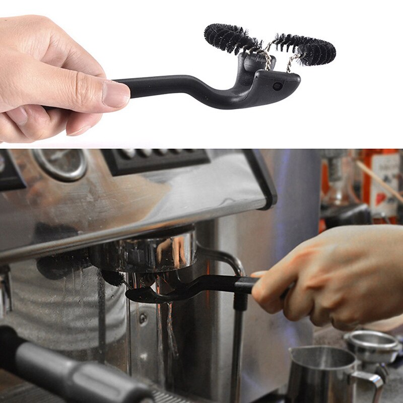 Semi-Automatische Koffiemachine Schoon Borstel Lange Steel Nylon Cleaner Espresso Machine Schoon Borstel Koffiemolen Schoonmaken Tool