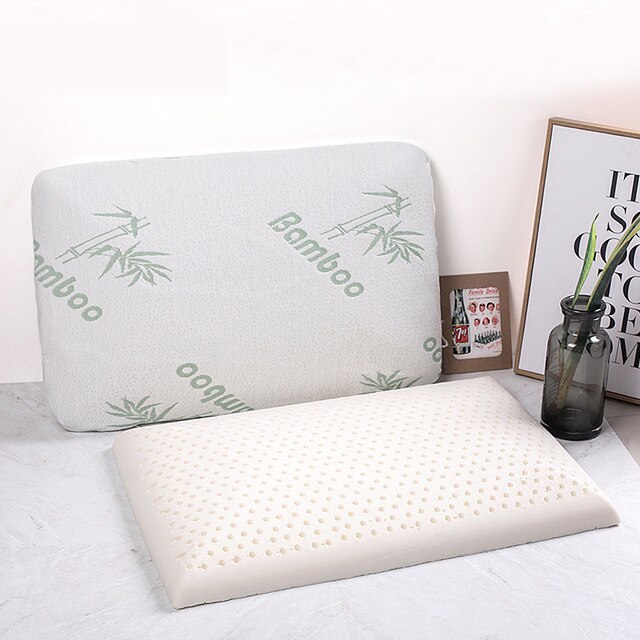Latex Pillow Massage Pillows for Sleep Orthopedic Pillow Kussens Oreiller Almohada Cervical Poduszkap Memory Pillow: Bamboo fiber