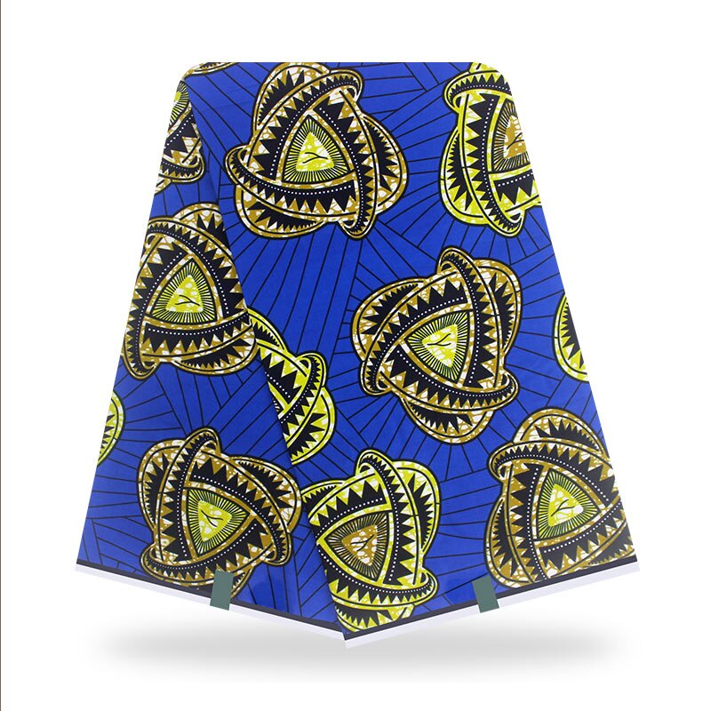 Ankara African Wax Print Fabric Real Veritable Wax 100% Cotton 6 Yards Diy Sewing Nigerian Fabric for Wedding Dress Y1117-14