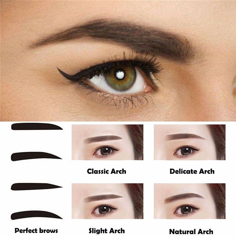 8 Stks/set Brow Stencils Herbruikbare Wenkbrauw Definiëren Stencils Eye Brow Tekening Gids Template Make Tool