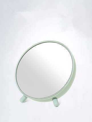 Round Vanity Mirror Storage Box One Simple Desktop Portable Vanity Mirror Vanity Accessories Makeup Vanity Silver Round Mirror: GREEN