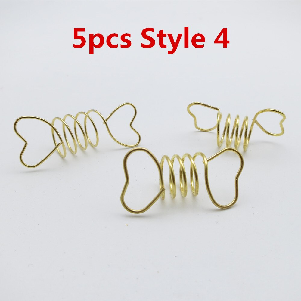 Mèches spirales dorées/argentées 5 pièces/10 pièces | Tresses tubulaires de perles, dreadlock, clips pour hommes femmes, accessoires breloques: 5pcs Style 4