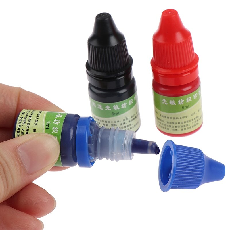 Tinta textil impermeable para estudiantes y niños, sello de nombre, impresión en ropa, lavado, 1 unidad, 5ml
