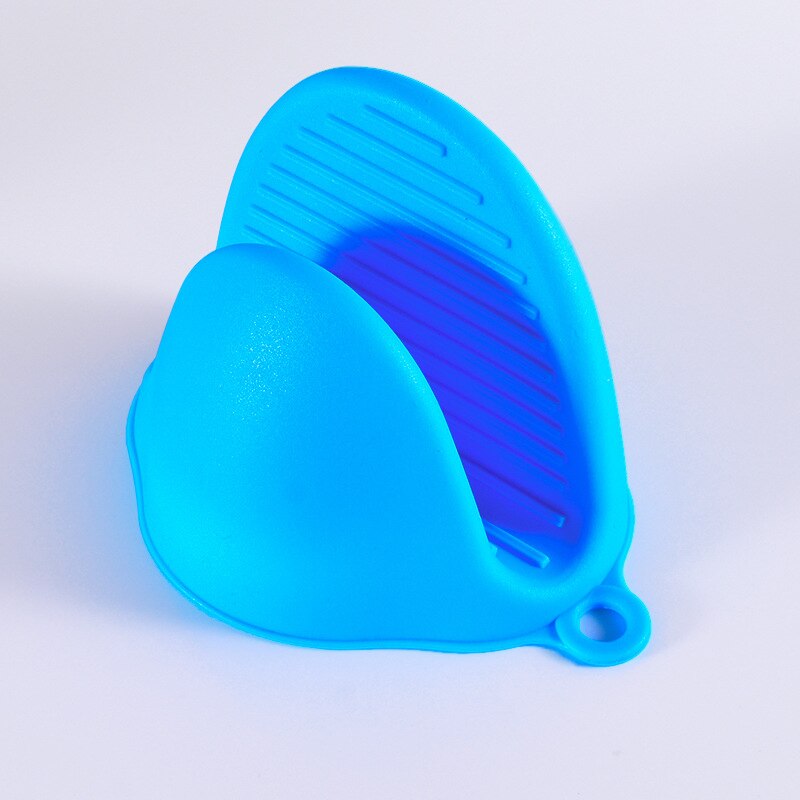 Gants de four en Silicone pour micro-ondes, 1 pièce, mitaine résistante à la chaleur, poignées antidérapantes, pinces à bol, Gadgets de cuisine, directe: Bleu