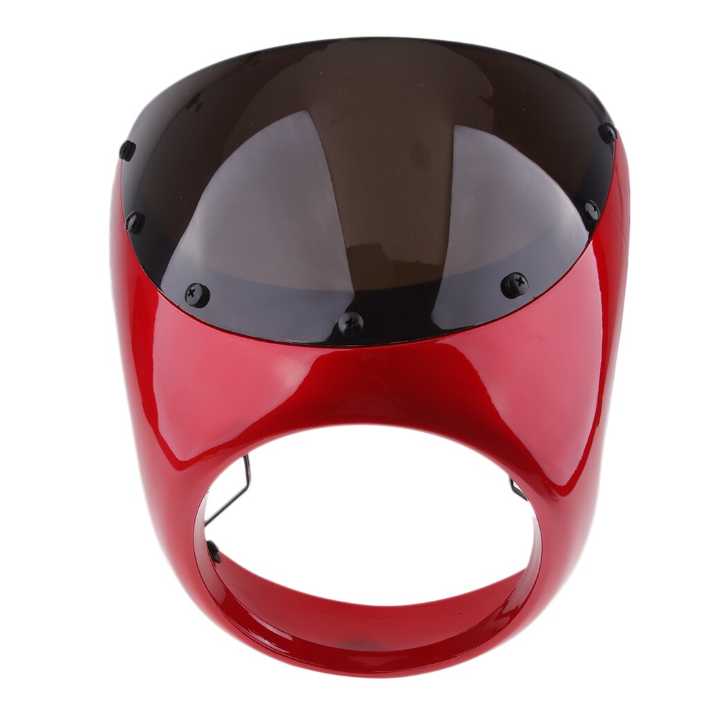 Retro cafe racer style 7 '' strålkastarlampa styret kåpa vindruta universell