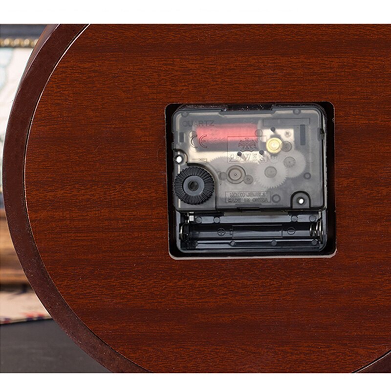 LIVING ROOM EUROPEAN WOOD TABLE CLOCK HOME DECORATION MUTE MODERN LIVING ROOM BEDROOM DESK CLOCK OFFICE DESKTOP CLOCK
