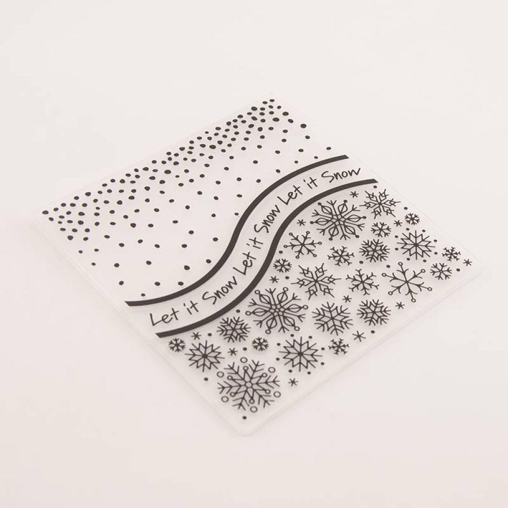 Snowflake Christmas Embossing Folders Birthday Plastic Embossing Folder Dot Letter For Scrapbooking DIY Photo Album Card