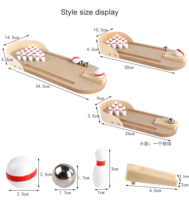 Houten Mini Tafel Bowling Ouder Kind Interactieve Tafel Games Volwassen Stress Leisure Speelgoed Kinderen Wijsheid Speelgoed