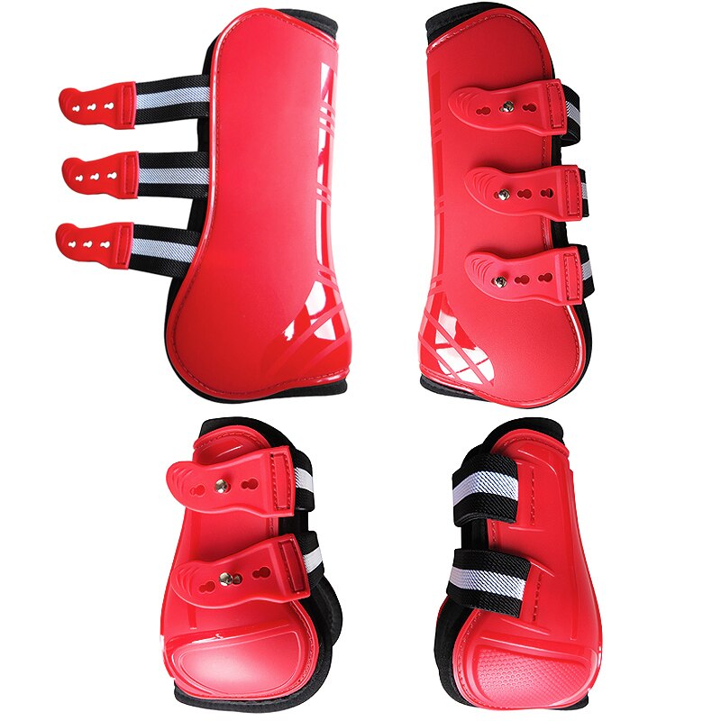 Botas para tendón de caballo, carcasa de PU, forro de neopreno. Para proteger las piernas de tu caballo de lesiones. AC7037 y 7038: red size M