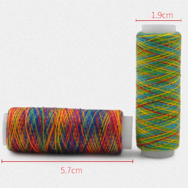 Regenbogen Nähgarn Linie Nähmaschine Linie Regenbogen Hand Farbe NäHenne Stickerei Gewinde Gewinde NäHenne Quilten I2U3