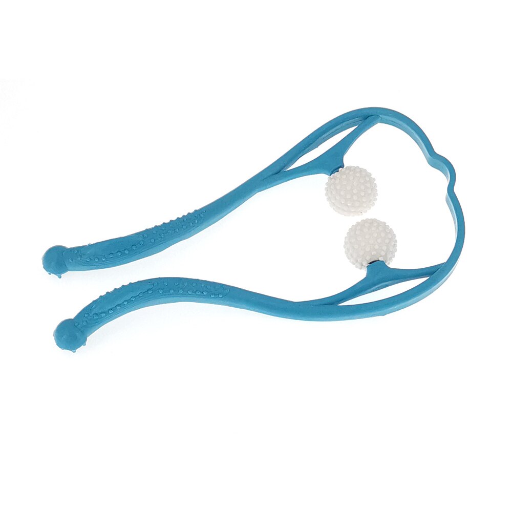 Plastic Druk Punt Therapie Nek Massageador Massagem Verlichten Hand Roller Nek Massager Voor Nek Schouder Trigger Punt: Blue-Spiky Ball
