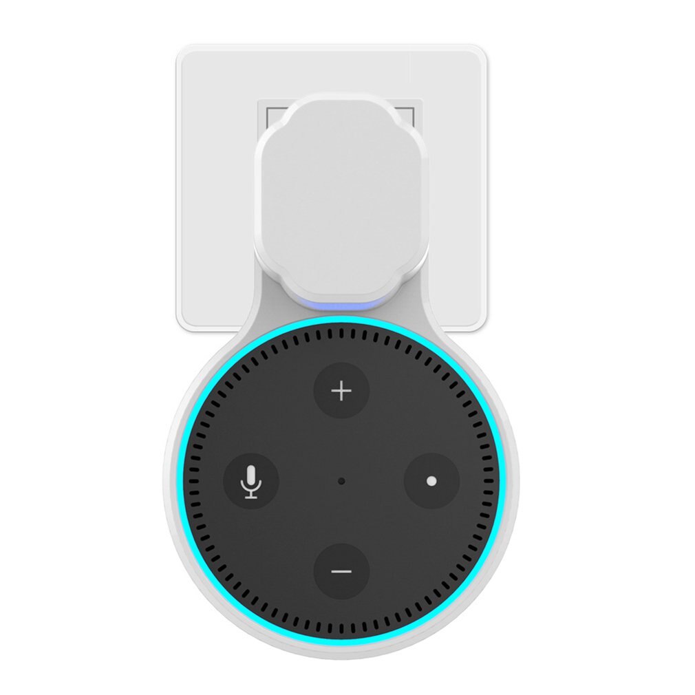 Outlet Wall Mount for Alexa Echo Dot2 Wall bracket for smart speakers Wall-mounted stand wall support for speakers: White