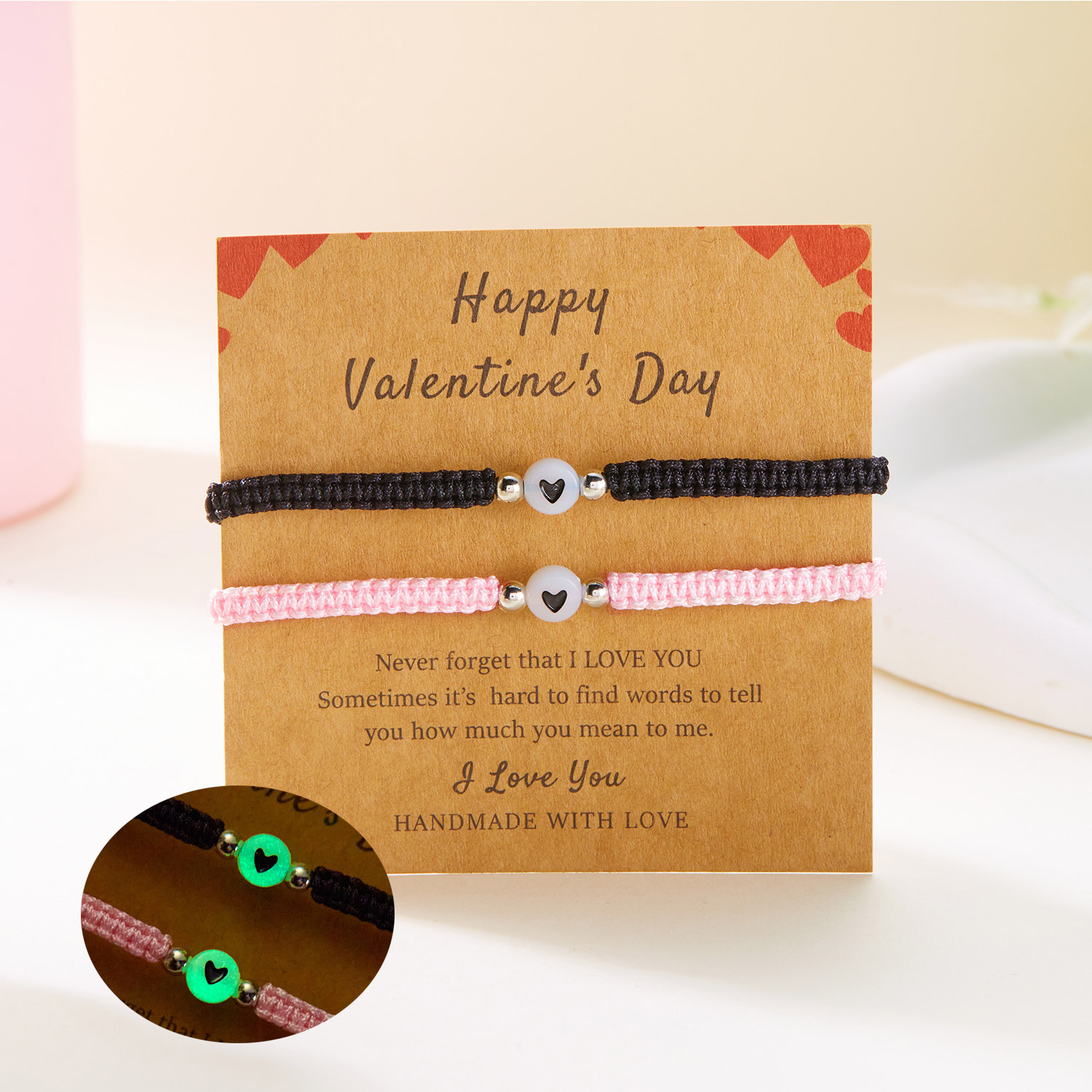 2 uds pulsera trenzada de cuerda roja Simple de la suerte para mujeres y hombres corazón romántico pareja magnética pulseras a juego joyería de amistad: Verde Dragonly