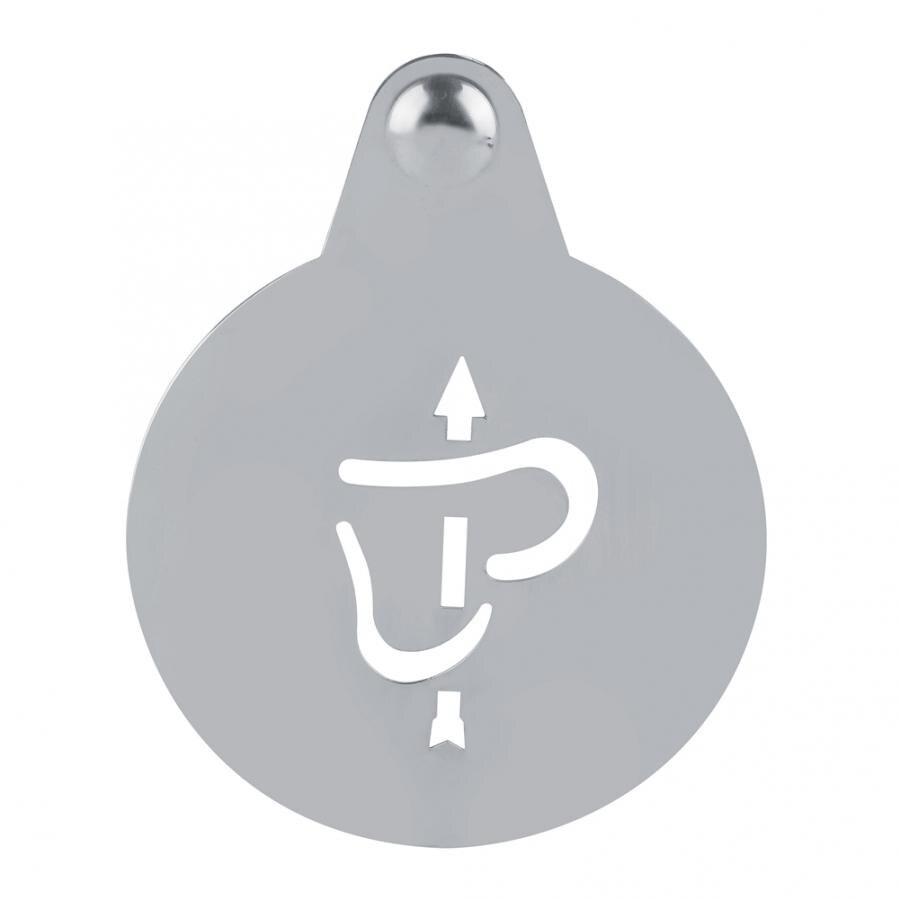 2Pcs Stainless Steel Coffee Decorating Stencils Templates Coffee Making Tools for Home Use Coffee Tools Accessories