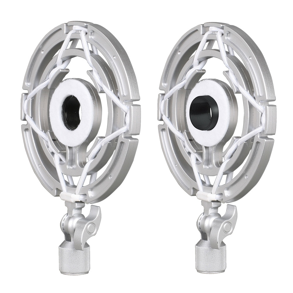 Soporte de micrófono ligero y portátil, accesorio antivibración con rosca de 3/8 "a 5/8" para grabación de estudio,