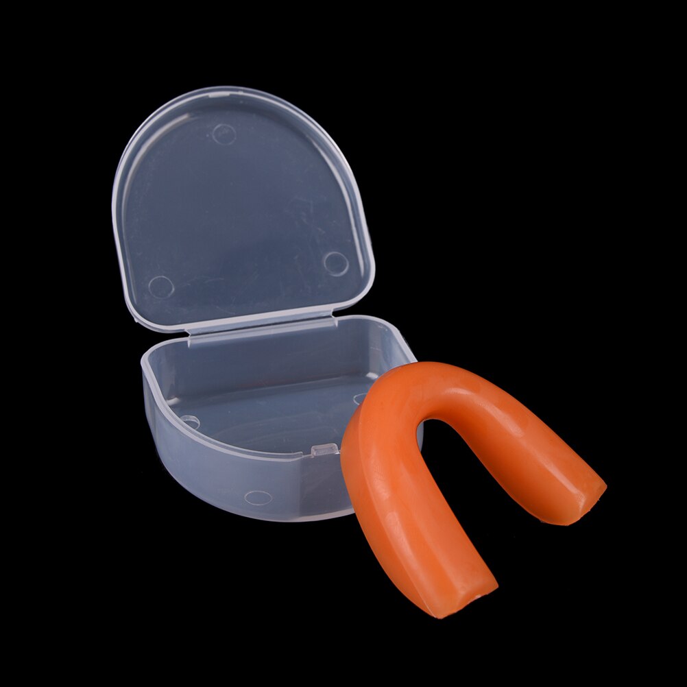 Sport mundbeskyttelse tænderbeskytter voksne mundbeskytter tandbøjle beskyttelse basketball rugby boksning karate med plastik kasse