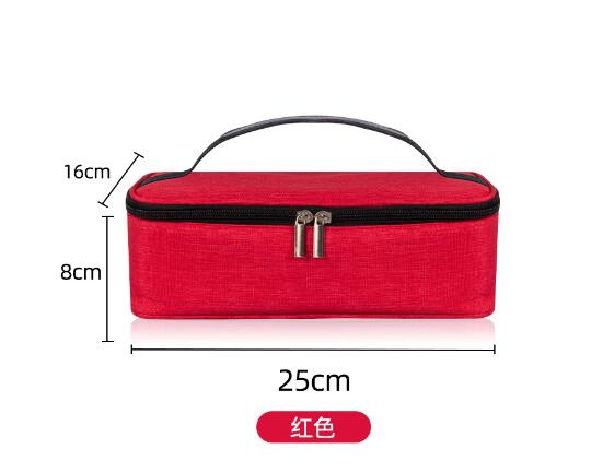 Portable Thermal Insulated Small Mini Cooler Lunch Bag for Kids School Food Containers Reusable Snack Bag: Red