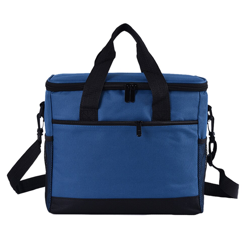 Waterproof Camping Picnic Bags Insulated Lunch Bag Leakproof Thermal Lunch Box Cooler Tote Food Container: Blauw