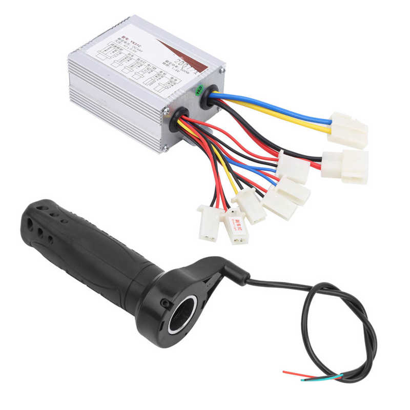 Elektrisk sykkel motor kontroller kit 36v/48v 500w e-bike brush controller kort kabel tommel gasshåndtak sett