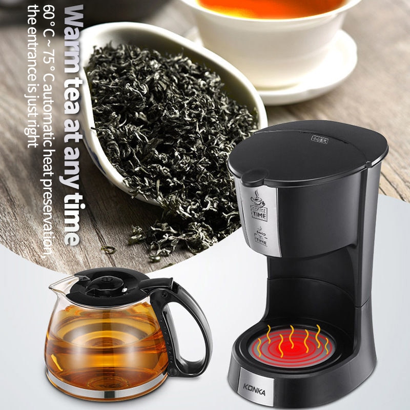 KONKA-cafetera eléctrica por goteo para el hogar, máquina de café de 800W con 15 tazas de té y café, cafetera de leche para , 220V