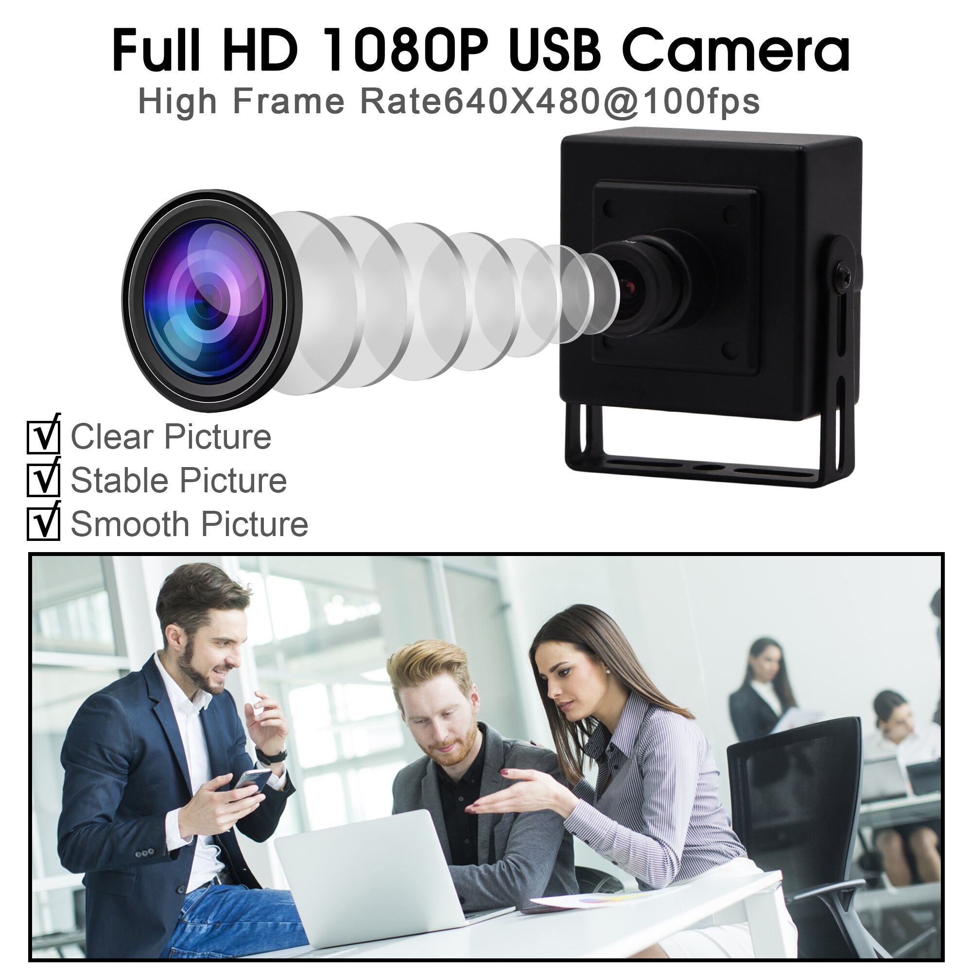 Elp Gratis Diver Cmos Hd Pc Webcam 120fps Hoge Frame Rate 1080P 30fps Usb 2.0 Digitale Mini Video Camera voor Atm Kiosk