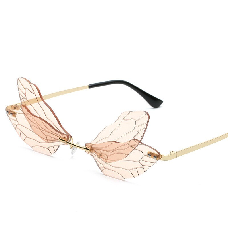 Gafas de sol sin montura para hombre y mujer, lentes transparentes de estilo Retro, con gradiente, a la: 02