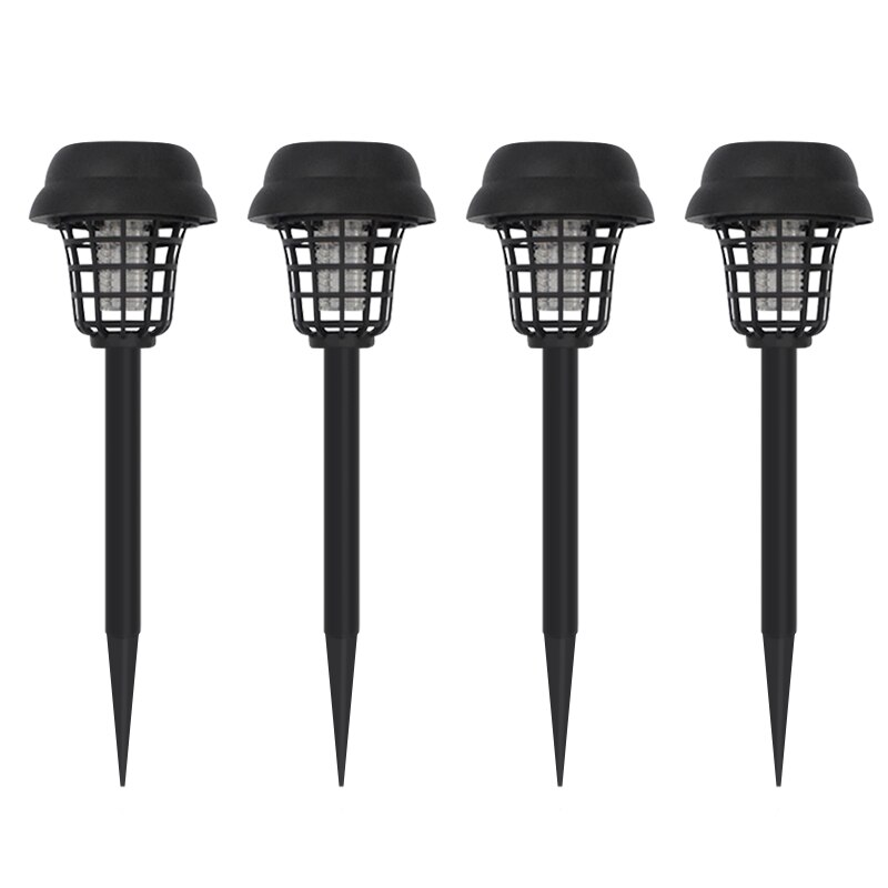 Solar Power Elektrische Muggen Killer Lamp Regendicht Anti Muggenval Muggenspray Kills Vliegt Bug Zapper Outdoor Tuin: 4 Pcs Solar Lamp