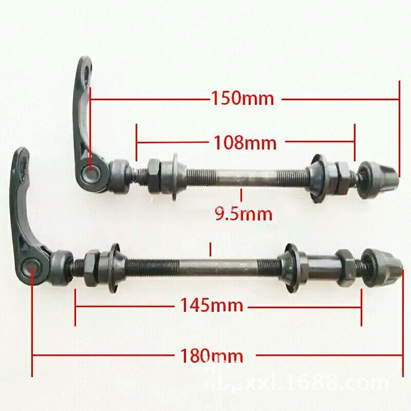 1 Set 9.5Mm Fiets Quick Release Hendel Voor & Achter Wiel Hub Spies Bike Spies Bolt Lever Stalen As vervanging