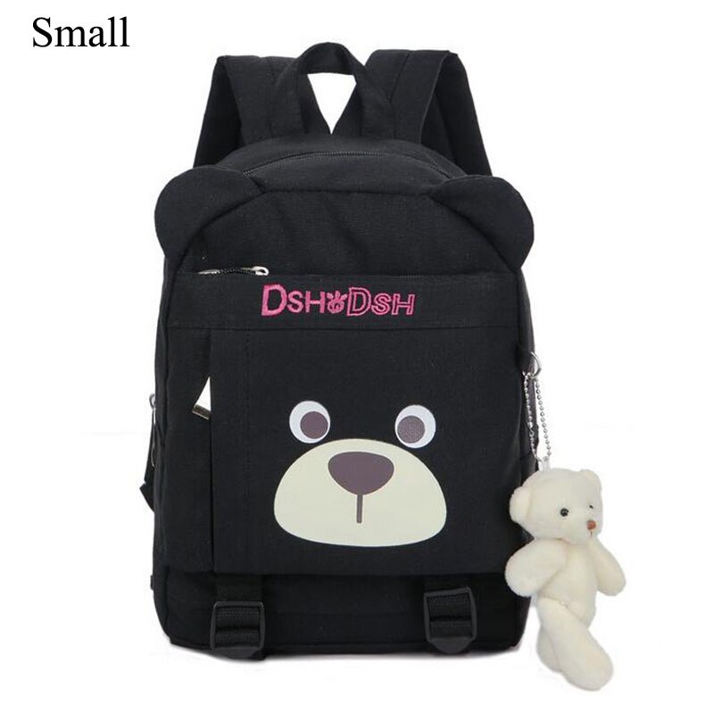 Cute Cartoon Bear Dolls Canvas School Backpack For Children Mini Baby Toddler BookBag For Boys and girls Mochila Rucksacks