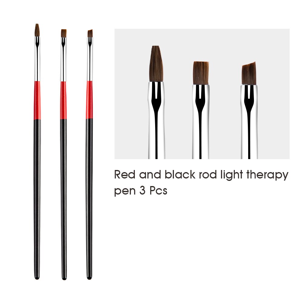 3/5/7 stk uv gel pensel pen negle liner maleri tegne pensler akryl tegne pensel til negle manicure børster sæt: Multi