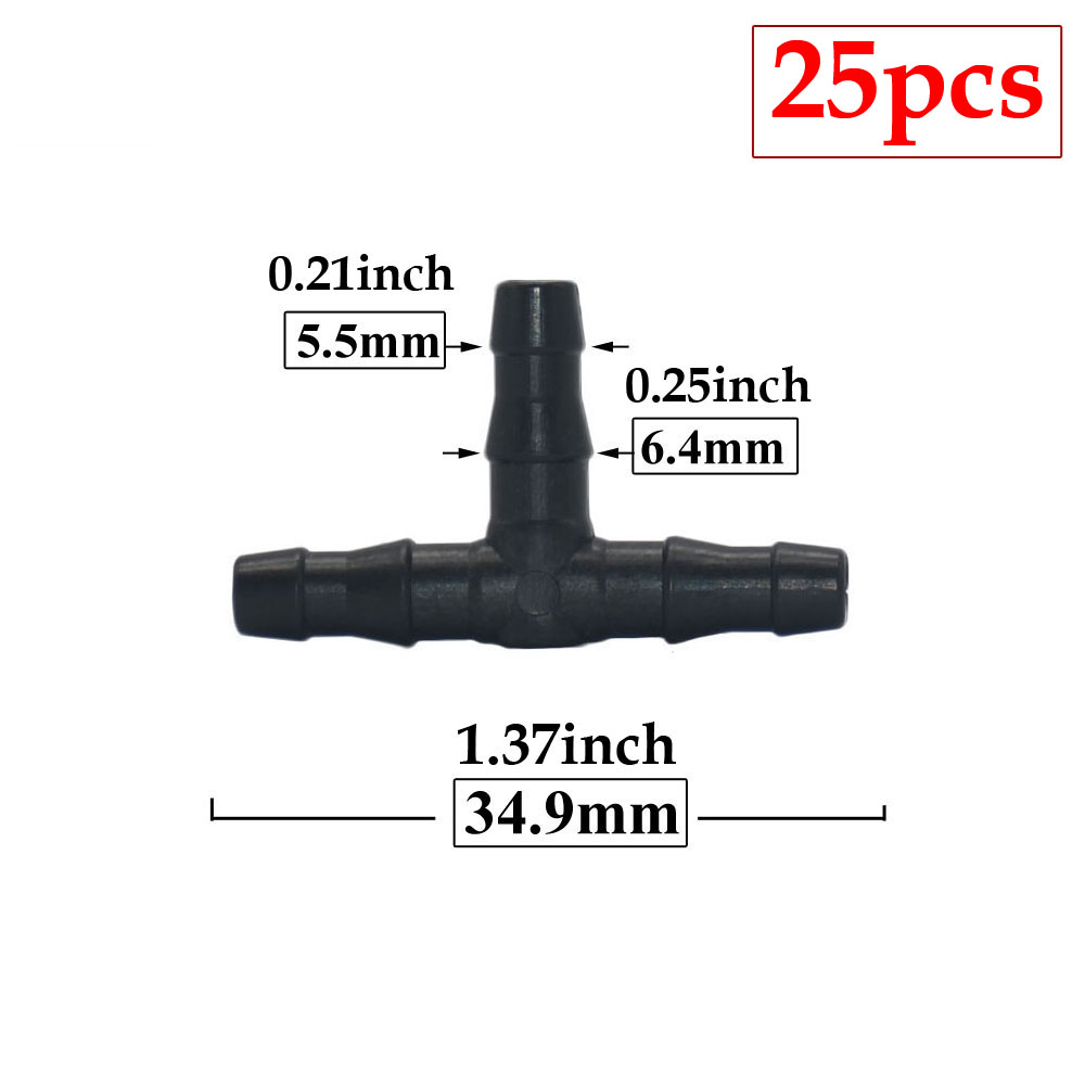25 stücke 3/5 4/7 Schlauchtülle Anschluss 1/4'' & 1/8'' Schlauch Schlauch Wasser Splitter gemeinsam Abschläge Kreuz Eng stecker Tropf bewässerung System: Grün