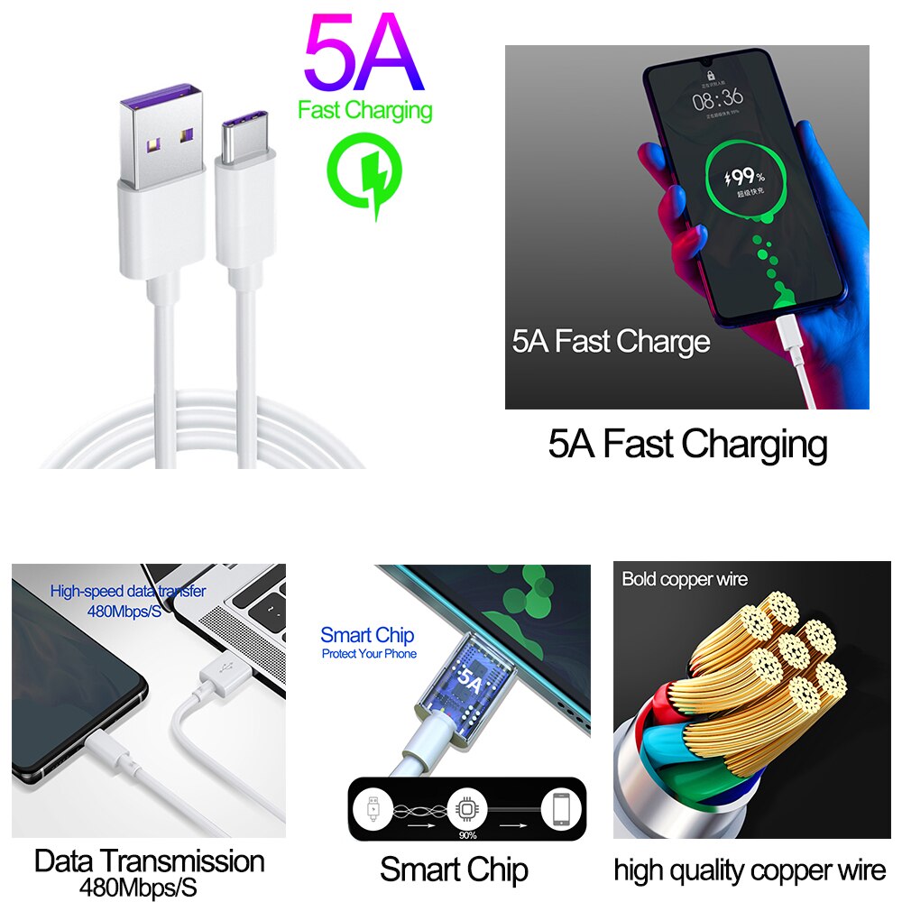 5A USB Typ C Super-Schnelle Ladegerät Kabel Für Iphone 5A Schnelle Ladung USB-C praktisch Ladegerät usb-schnittstelle daten Übertragung
