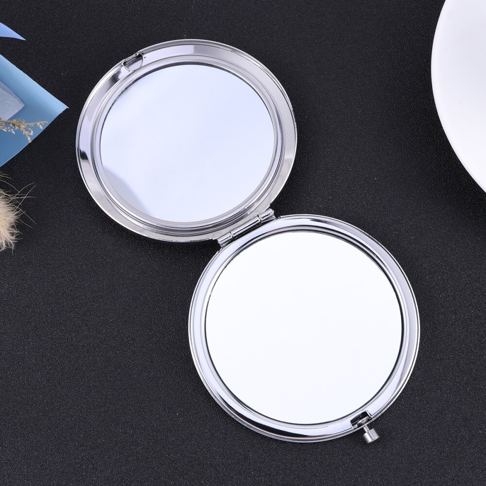Kristallen Spiegel Vouwen Dubbelzijdige Make-Up Spiegel Draagbare Cosmetische Spiegel (Zwart)