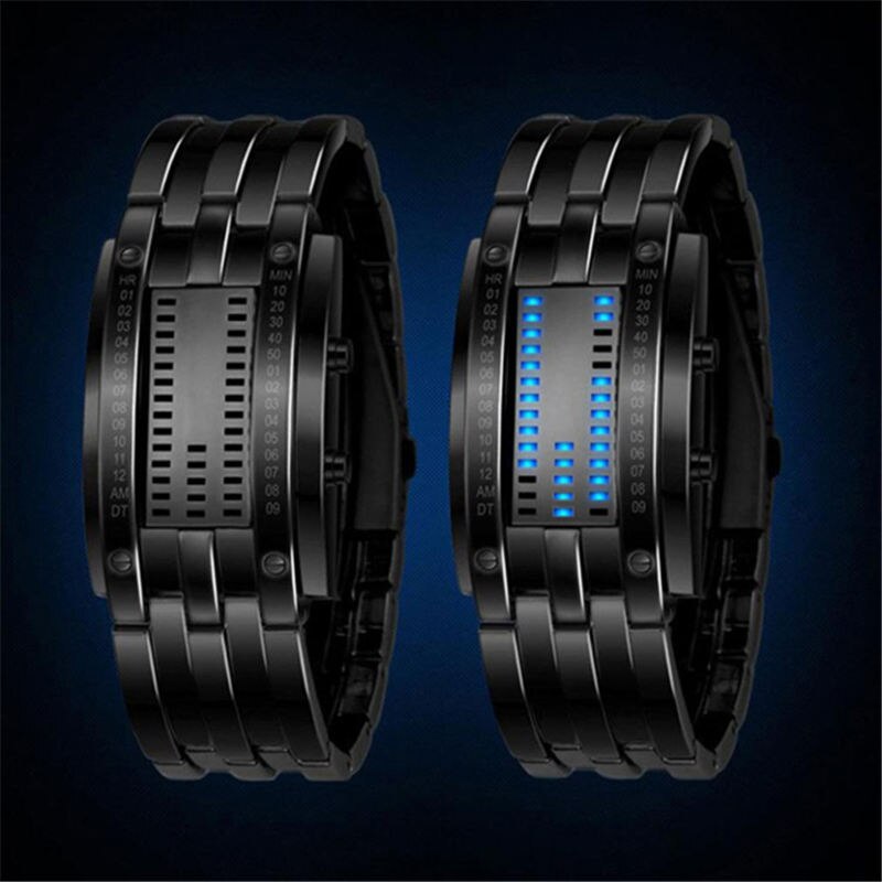Mannen Armband Sport Horloges Mannelijke Klok Relogio Masculino Luxe Heren Rvs Datum Digitale Led Armband Sport Horloges
