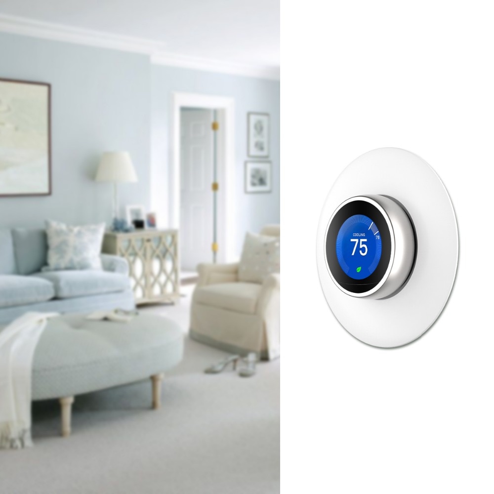Wall Plate Cover for Nest Thermostat 3rd 2nd 1st Generation Matte White [ Not Compatible with Nest E]