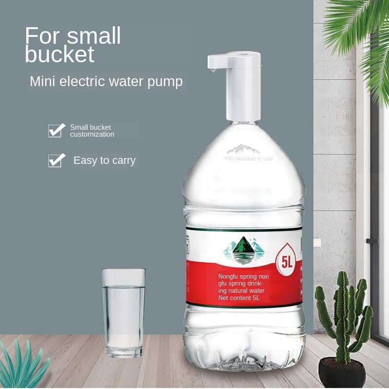 Flaskevand automatisk pumpe mineralvand spand dedikeret mini elektrisk vand dispenser tryk vand dispenser lille husstand