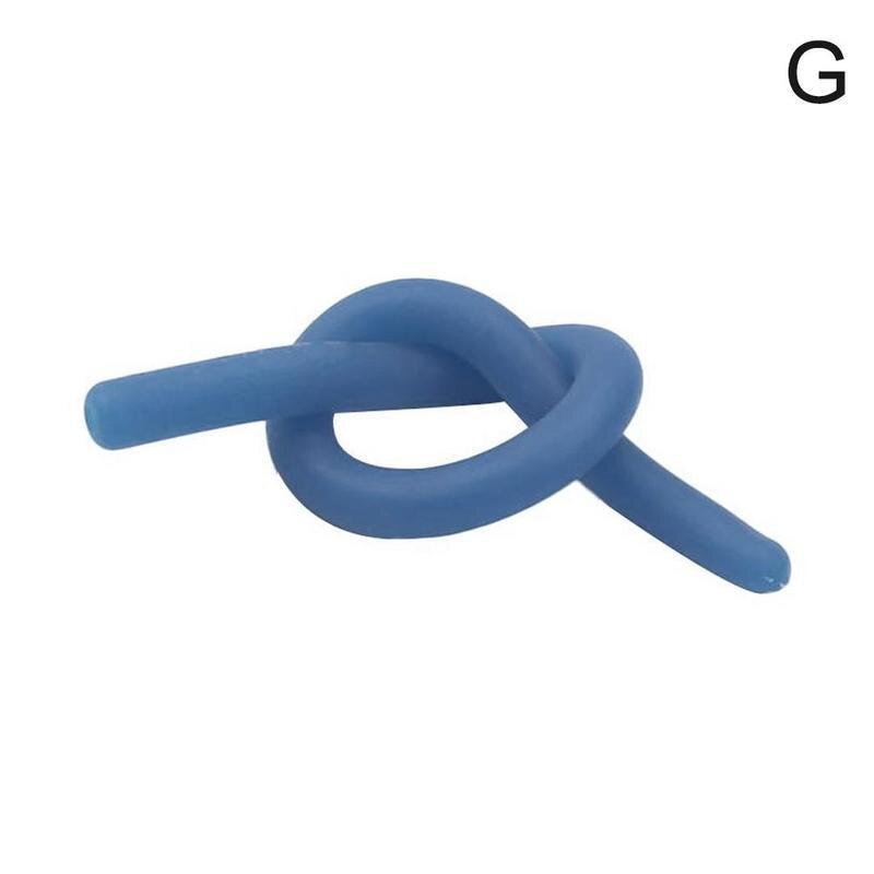 Children Adult TPR Rope Decompression Toy Luminous String Fidget Elastic Toys String Autism Vent Anti Stress Stretch Noodle C1A1: Luminous Blue