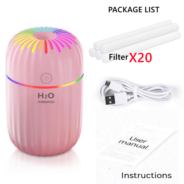 Humidifier Ultrasonic Aroma Diffuser Essential Oil Electric Air Purifier Difusor Grain Lamp Aromatherapy For Office Or Home car: 010P filter20