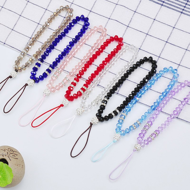 Luxury Crystal Mobile Phone Straps Lanyards For Keys Bling Diamond Hand Wrist Strap Rope Cord Holder Lanyard For Phones