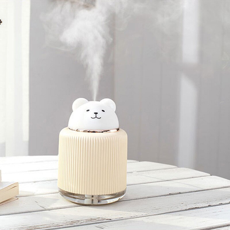 Eloole 300ml usb mini kattenbeer luchtbevochtiger ultrasone aroma-olie diffuser led-licht mistmaker luchtbevochtigers voor thuis en in de auto