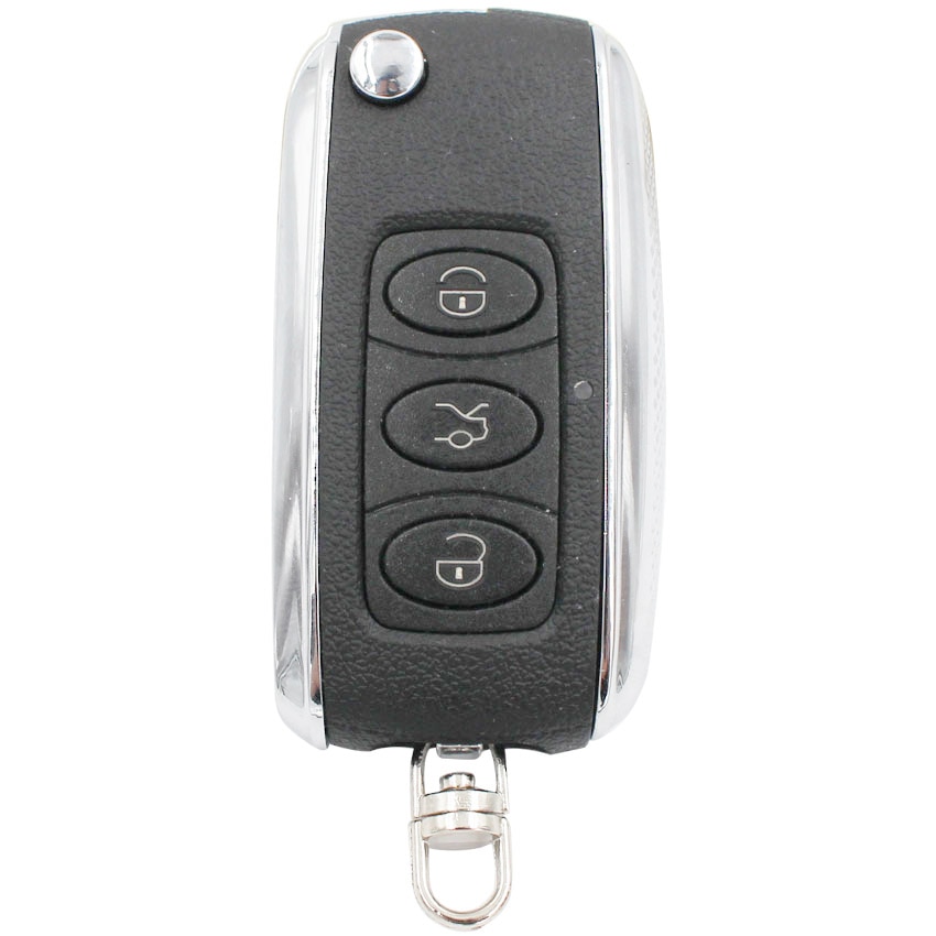 3 Button for V-W B5 Remote key shell For Bentley Style Silver Side Modified Flip Remote Key Shell