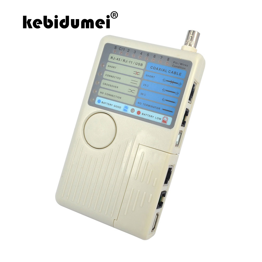 Kebidumei 4 In 1 Lan Netwerk Kabel Tester Remote RJ11 RJ45 Usb Bnc Voor Utp Stp Lan Kabels Tracker Detector tool