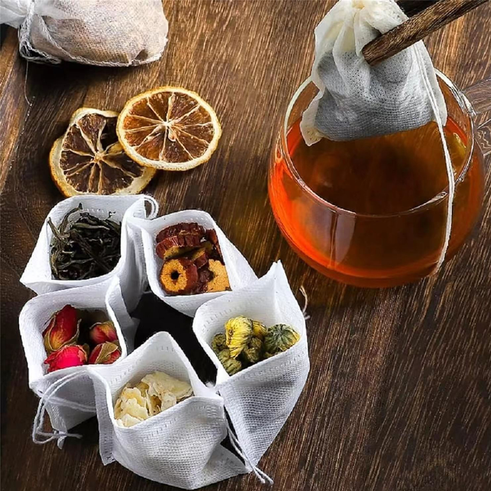 100-2000 Uds. Bolsas de té desechables con filtro, bolsas de té perfumadas con cuerda, papel sellado curativo para cocina, hojas sueltas, té, café, especias, hierbas