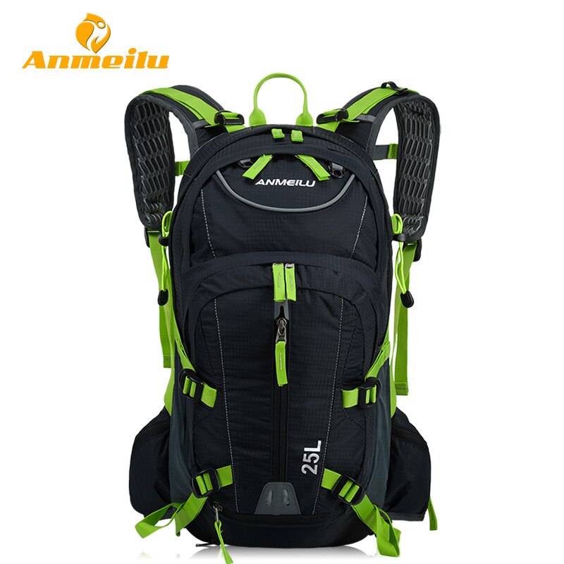 Ao ar livre equitação mochila casual montanha escalada caminhadas mochila maratona mochila: Black Green