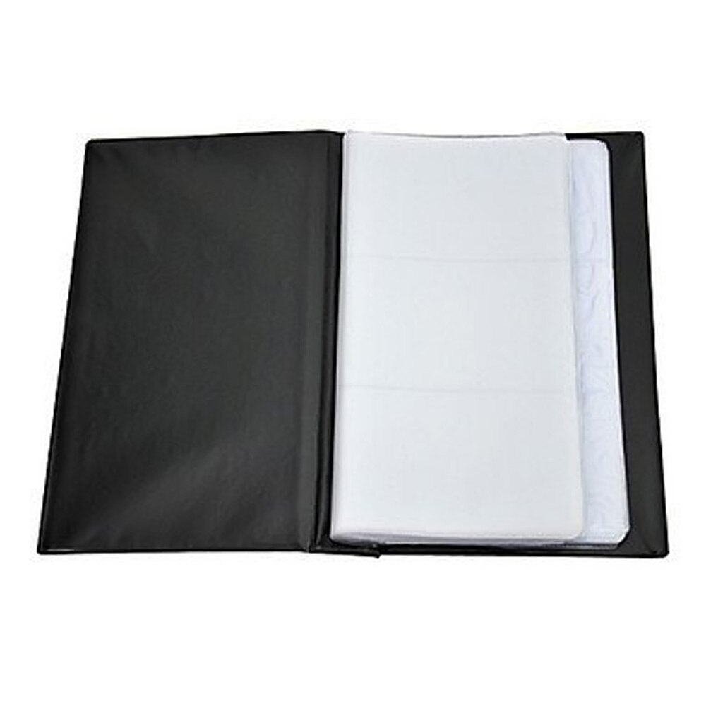 Imitation Leather Business Name Card Holder Credit Card Wallet Pouch Folder for 120 Cards Black